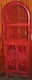 Red Wicker E'tagere