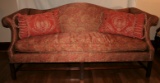 Satin Paisley Couch with pillows