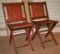 2 Folding Wooden Chairs