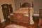 3 Pc Antique Bedroom Set (Double Bed, Dresser, Dressing Table w/Mirror)