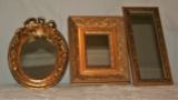 3 PC Gold Framed Mirrors