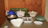 Assorted Bowls and Glassware, Silver Plated Bowl
