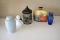 Tin Decorative Pieces, Blue Vase, Ceramic Urn