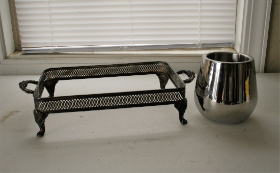 Silver Trivet and Vase