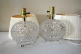 Pair of Lamps- Cut Glass