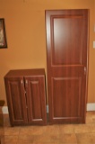 2 Wood Cabinets