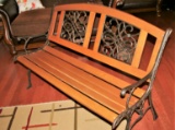Metal and Wood Bench