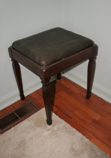 Antique Leather Stool