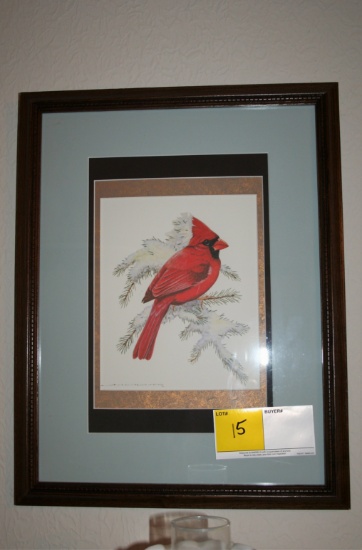 Cardinal Photo with Frame