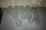 9 Fostoria Tea Glasses and Assorted Glasses