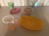 Asst Glassware (Butter Dish, Candy Bowl)