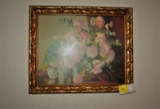 Floral Picture with Decorative Gold Frame