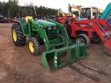 JD 4700 UTILITY TRACTOR W/JD 460 LOADER S# 170652, 4WD, 3PH, 540 PTO, QUICK CONNECT, 769 HOURS