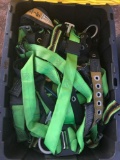 BLACK/YELLOW TUB OF SAFETY HARNESSES