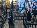 New 16? Iron gate and post with cow skull