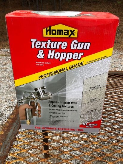 NEW HOMAX TEXTURE GUN AND HOPPER.