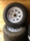 2- USED 205/75D15 TIRE AND WHEEL. 5 LUG