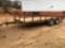 76?X16? TAG TRAILER. DOUBLE AXLE, SOLID TUBE RAILING. WOOD FLOOR. (NO TITLE, INVOICE ONLY)