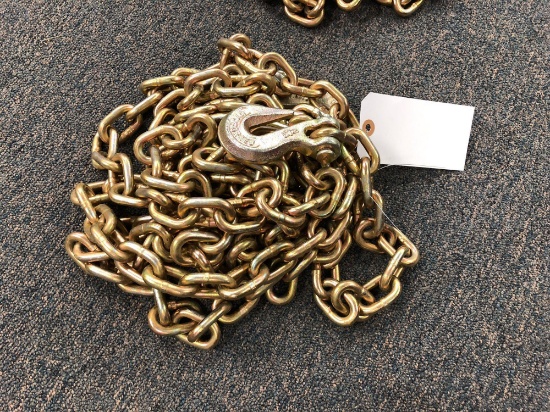 NEW 5/16" X 20' CHAIN W/HOOKS