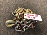 NEW 3/8?X10? CHAIN W/ HOOKS