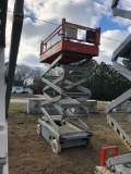 SKYJACK 4626 SCISSOR LIFT, S#701306, ELECTRIC POWERED, 26' HEIGHT, SLIDE OUT DECK, 500 LB CAPACITY