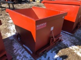 NEW 1 YARD DUMPING HOPPER WITH FORK POCKETS