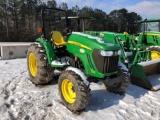 JD 4105 UTILITY TRACTOR, S#710410, DIESEL, HYDROSTATIC TRANS., 4WD, 3PH, 540 PTO, 692 HOURS, PLUMBED