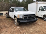 2008 CHEVY 3500 HD FLATBED TRUCK, VIN: 1GBJK33K58F220289, CREW CAB, AUTO. TRANS., GAS ENGINE, 4WD,