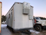 28' X 8' MOBILE JOBSITE OFFICE TRAILER, ID#030495, DIVIDED OFFICES, RESTROOM, CANTRAL HEAT AND AIR