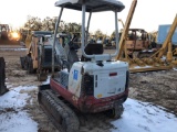 2010 TAKEUCHI TB016 MINI EXCAVATOR, S# 116111498, OROPS, RUBBER TRACKS, PUSH BLADE, AUX HYDRAULICS,