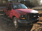 2005 FORD F250 CREW CAB PICKUP, VIN: 1FTSW20P35EA11035, AUTO TRANS, PS DIESEL, 2WD(truck towed in,