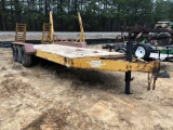 HOOPER 18? UTILTY TRAILER, TRIPPLE AXLE, RAMPS( BOS ONLY) NO TITLE