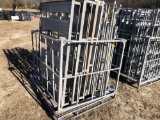 Numerous folding metal crates