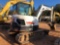 2015 BOBCAT E63 HYDRAULIC EXCAVATOR, ENCLOSED CAB, HEAT, A/C, RUBBER TRACKS, HYDRAULIC THUMB, 24?