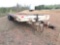 SHOP BUILT 18? TRAILER. STEEL FLOOR. DOUBLE AXLE. (not title, invoice only)