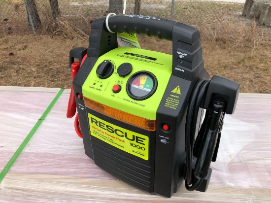 New unused rescue portable power pack 1000, 12 V heavy duty with storage compartment