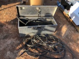 Diamond plated toolbox and locking cables