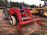 MASSEY FERGUSON 250 AG TRACTOR, MF 232 FRONT END LOADER WITH SMOOTH BUCKET, 2WD, 3 PT HITCH, PT0,