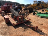 DITCH WITCH 1330 WALK BEHIND TRENCHER W/ TRAILER. (no title, invoice only). S/N J70000994