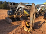 2007 JOHN DEERE 35D HYDRAULIC EXCAVATOR, OROPS, PUSH BLADE, RUBBER TRACKS, 3225 HOURS, AUX