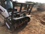 BOBCAT MULCHING HEAD SKID STEER ATTACHMENT, DRUM STYLE, HIGH FLOW, PRESSURE GAUGE