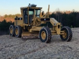 1998 CAT 12H MOTOR GRADER, ENCLOSED CAB, HEAT, A/C, RADIO, 14.00R24 RUBBER, FINGERTIP CONTROL,