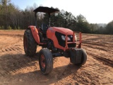 KUBOTA M6040 AG TRACTOR, OROPS, 3PT HITCH, PTO, 2WD, 2684 HOURS, S/N 10091
