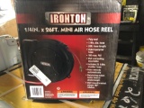 NEW IRONTON 1/4?X26? MINI AIR HOSE REEL