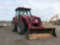 2014 MAHINDRA MPOWER 85P AG TRACTOR, ENCLOSED CAB, HEAT, A/C, RADIO, 4WD, FRONT END LOADER W/ MANUAL