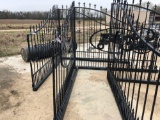 TRACTOR SCENE ENTRANCE GATES W/ MOUNTING POST