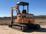 2012 CASE CX50B HYDRAULIC EXCAVATOR, OROPS, 2 SPEED, RUBBER TRACKS, ANGLE BLADE, AUX HYDRAULICS, 16?