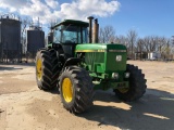 JD 4650 TRACTOR SN 011717, ENCLOSED CAB, 4WD, 38 INCH RUBBER, 3PH, HYDRAULIC REMOTES, 1000 RPM