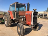 MASSEY FERGUSON 2675 TRACTOR, ENCLOSED CAB, 2WD, 38 INCH RUBBER, DUAL REMOTES, 3PH, 540 PTO