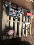 PALLET OF MISC-CHAIN FALL, WINCH AND ELECTRIC HOIST